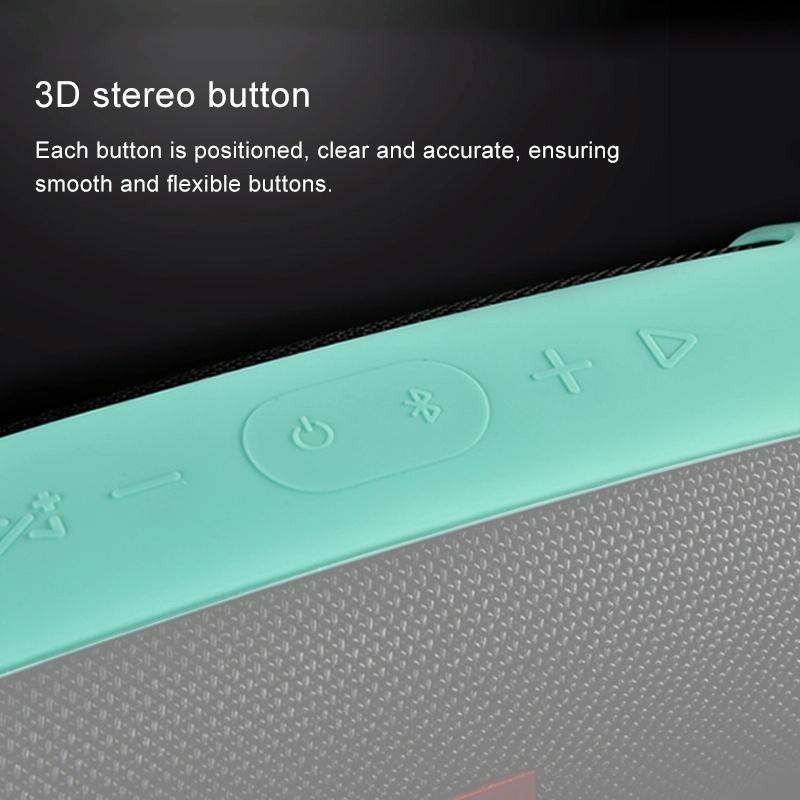 Shockproof Silicone Case for Jbl Charge 4 Bluetooth Speaker - Black