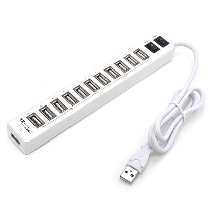 12-Port Usb 2.0 Hub For Laptops And Netbooks - Black