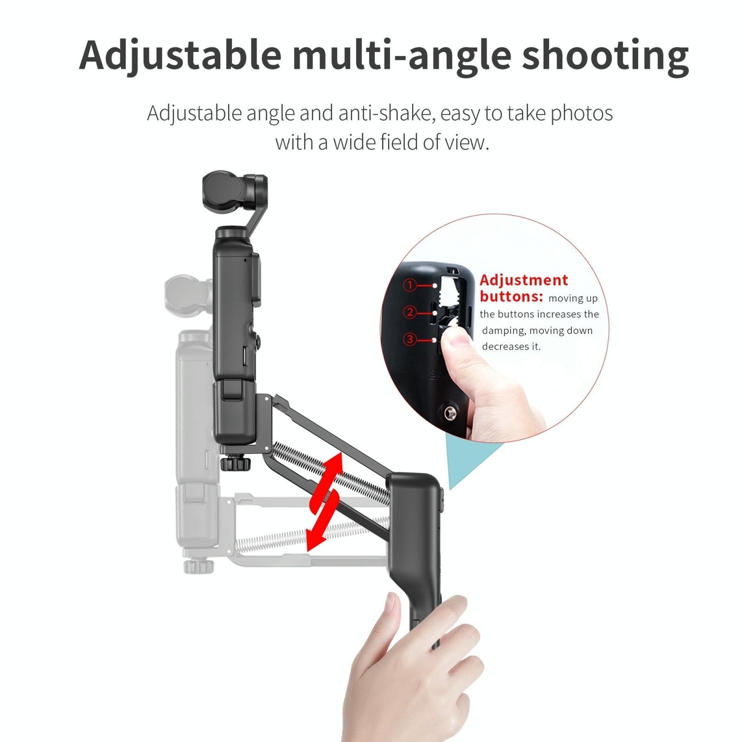 Shock Absorbing Carrying Case For Dji Osmo Pocket 2 Black