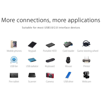 4-Port Usb 3.0 Desktop Hub With Micro Usb Cable