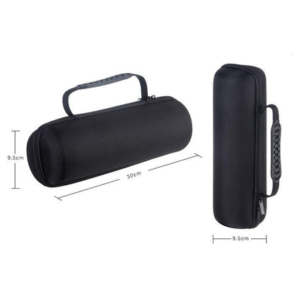 Portable Zipper Case for Jbl Charge 3 Speaker - Black Leather