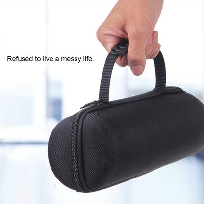 Portable Zipper Case for Jbl Charge 3 Speaker - Black Leather