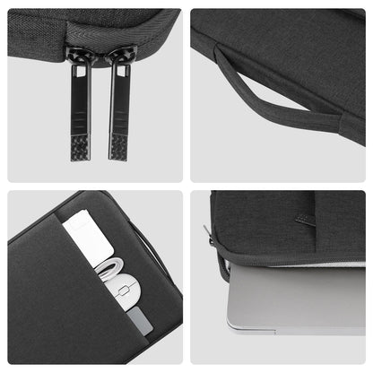 12.5-13.5 Inch Laptop Sleeve Briefcase with Zipper and Handle - Black