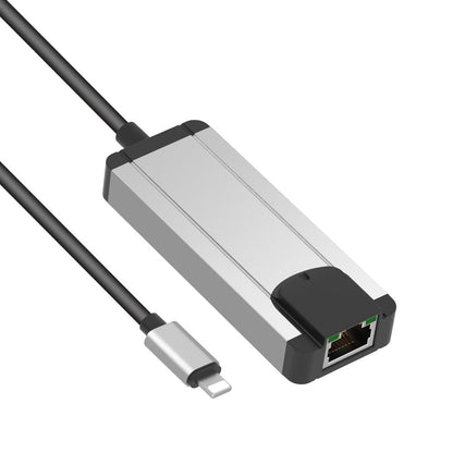 8Pin To Rj45 Usb 2.0 Hub Adapter - Black