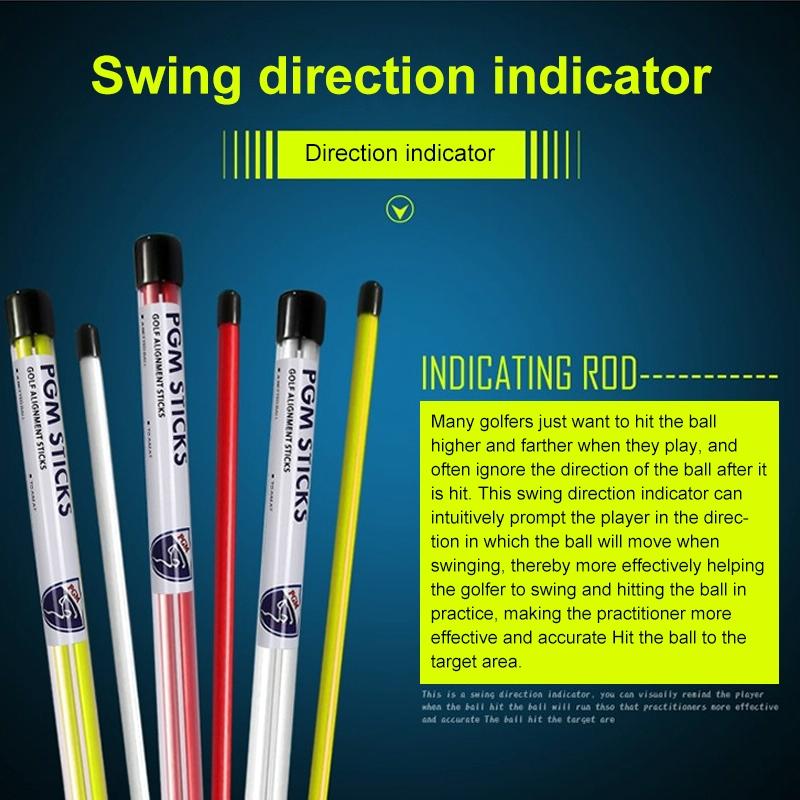 2-pack Golf Alignment Sticks for Accurate Ball Direction - Red Fiberglass - Red With Package