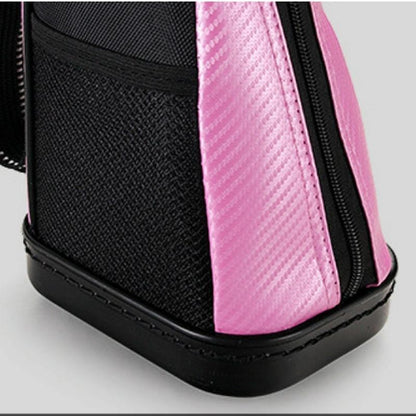 Lightweight Golf Shoulder Bag - Nylon Material - Black Orange
