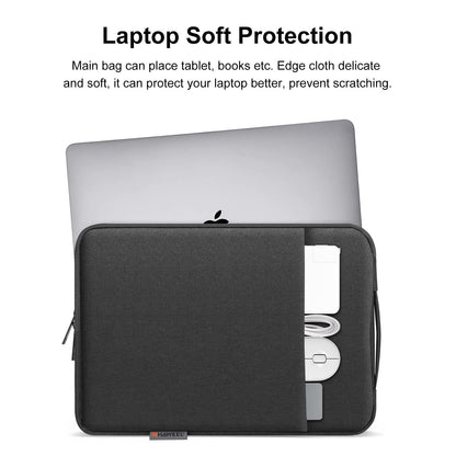 12.5-13.5 Inch Laptop Sleeve Briefcase with Zipper and Handle - Gray Blue