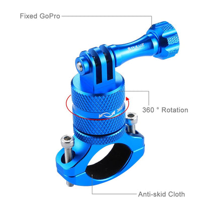 Universal Bike Handlebar Mount for Action Cameras - 360 Degree Rotation - Pu223B