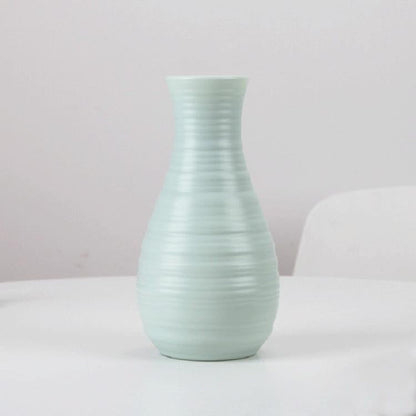 Creative Desktop Flower Vase - Modern Plastic Decoration - Blue