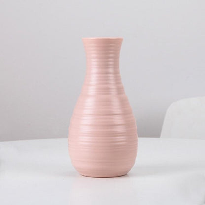 Creative Desktop Flower Vase - Modern Plastic Decoration - Blue