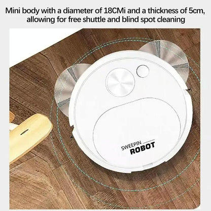 Smart Usb Charging Robot Vacuum for Family Cleaning - Black