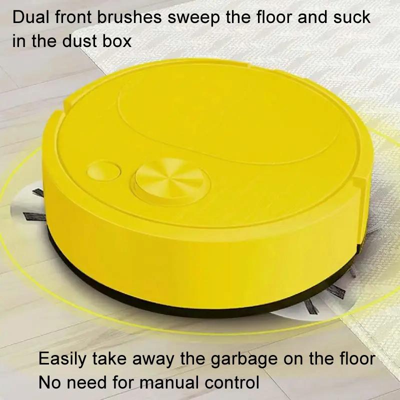 Smart Usb Charging Robot Vacuum for Family Cleaning - Black