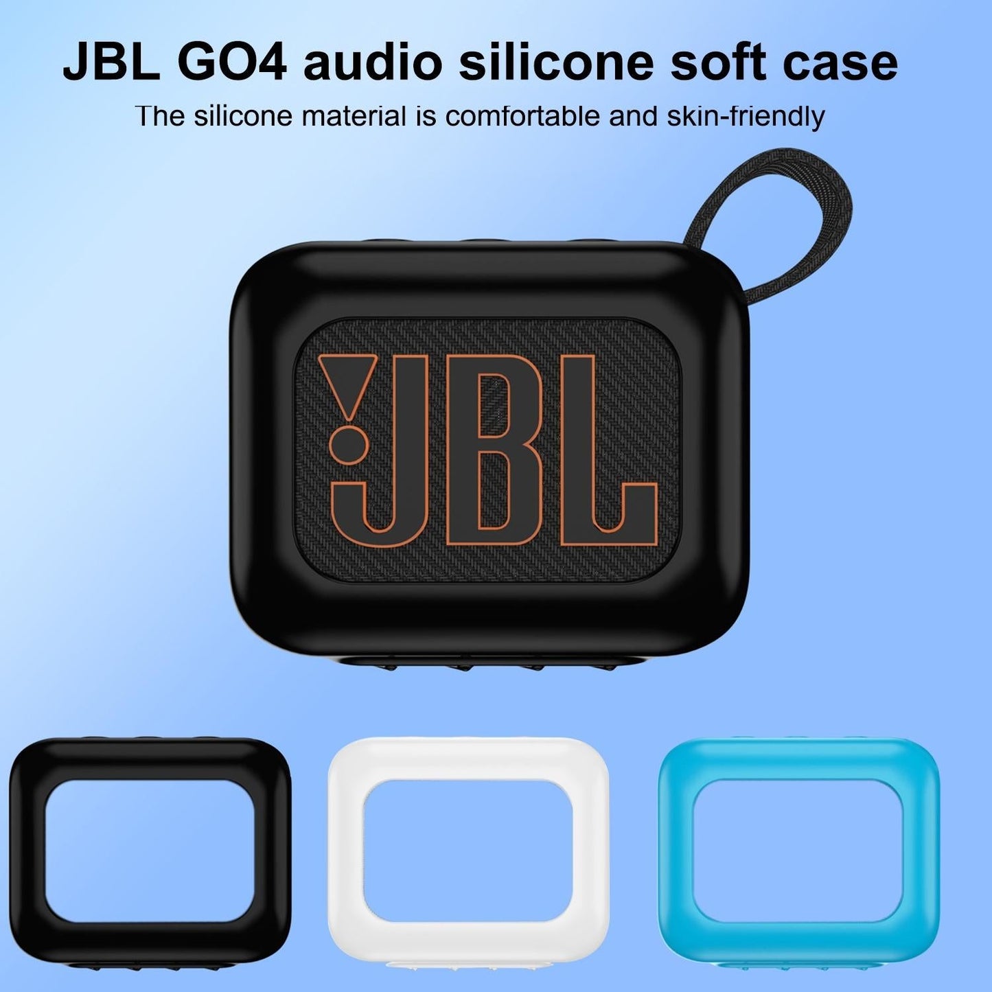 Silicone Protective Case for Jbl Go 4 Bluetooth Speaker - White