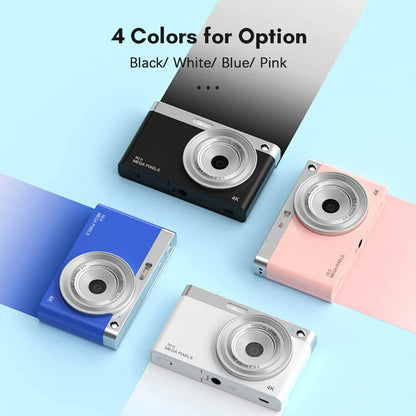 Retro Vlog Self-Shooting Camera - 50Mp Hd 4K Video - White