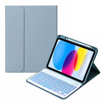 10.9 Ipad 10Th Gen 2022 Backlit Keyboard Case With Pen Slot - Bluetooth Leather - Dark Green