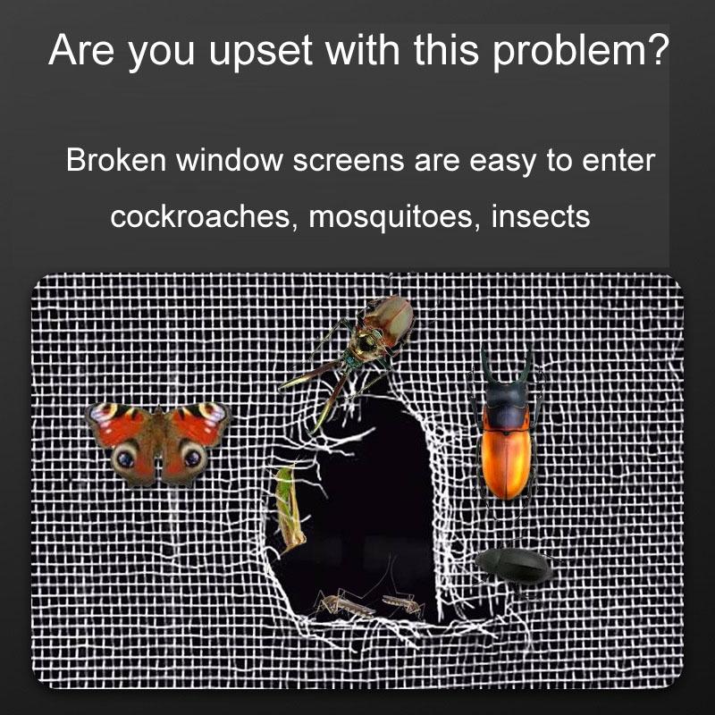 Anti-mosquito Window Screen Curtain - Repair Subsidy - Black