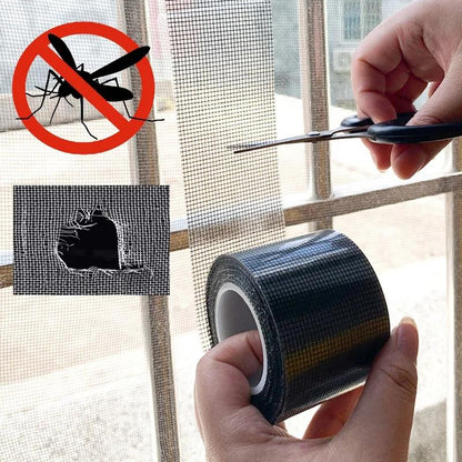 Anti-mosquito Window Screen Curtain - Repair Subsidy - Black