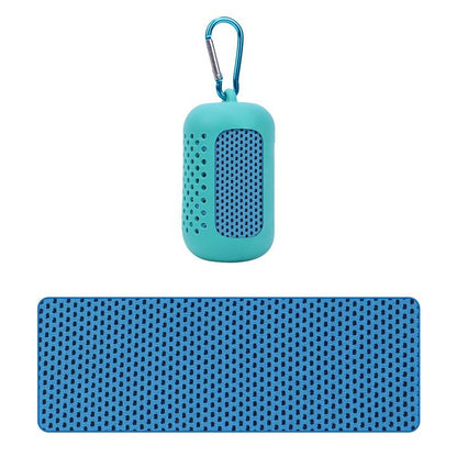 Portable Quick Dry Sports Towel Set with Silicone Sleeve and Storage Bag - 30x80cm - Grey - 30X80Cm
