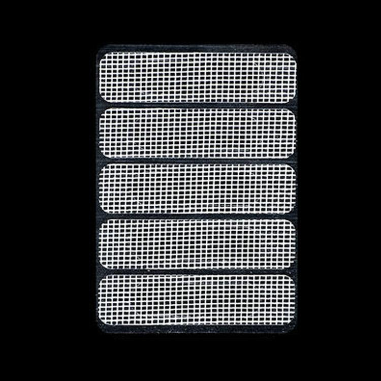 5-piece Self-adhesive Mosquito Stickers for Screen Windows with Drain Holes - Black
