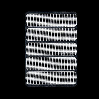 5-piece Self-adhesive Mosquito Stickers for Screen Windows with Drain Holes - Black