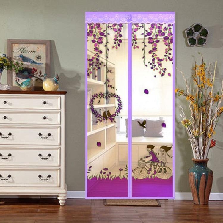 90x210cm Magnetic Anti-mosquit Screen for Summer - Pink