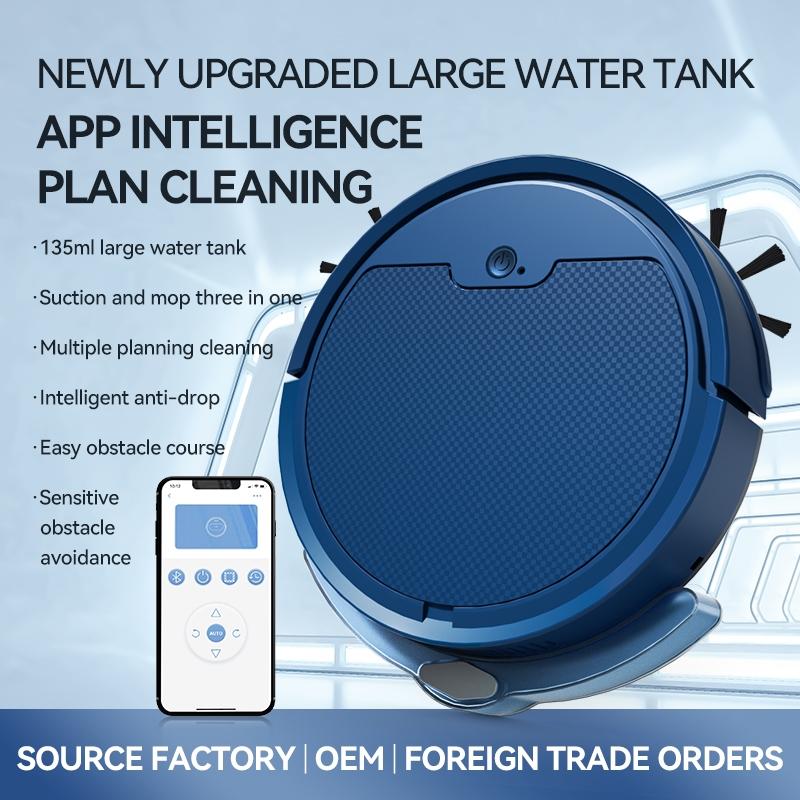Intelligent Household Sweeping Robot with Path Charging - Max - Blue