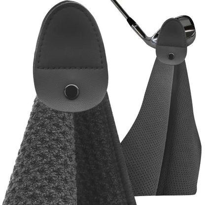 Microfiber Waffle Golf Towel Magnetic For Easy Cleaning - White