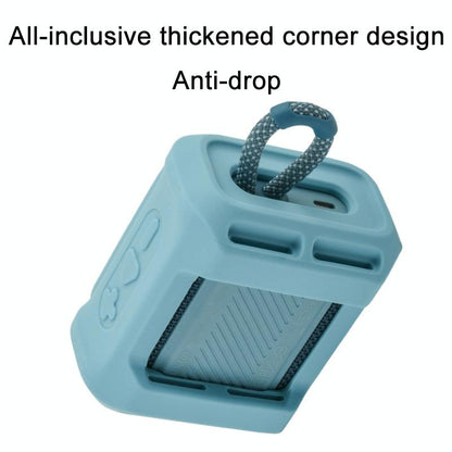 Portable Silicone Speaker Cover with Strap for Jbl Go3 - Pink Blue