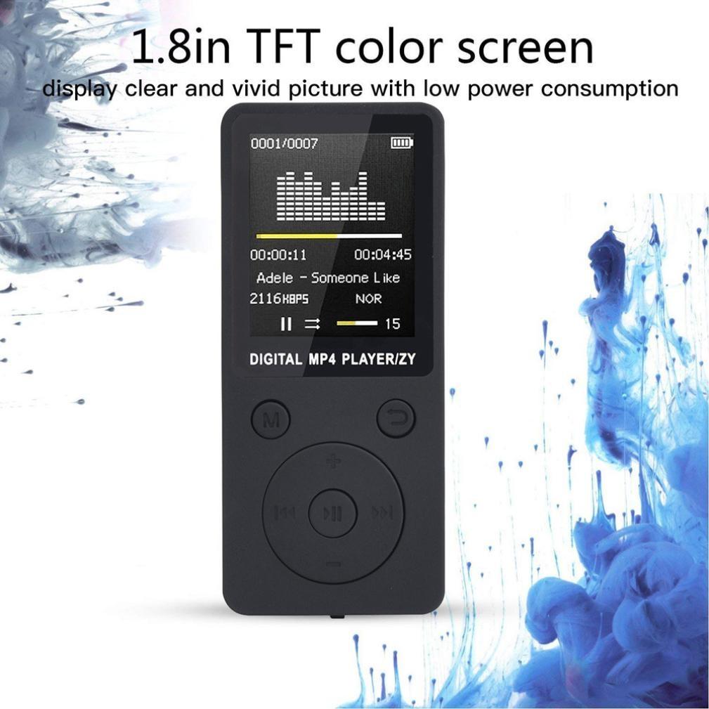Portable Mp4 Music Player With Fm Radio & Recording Black - Pink No Memory