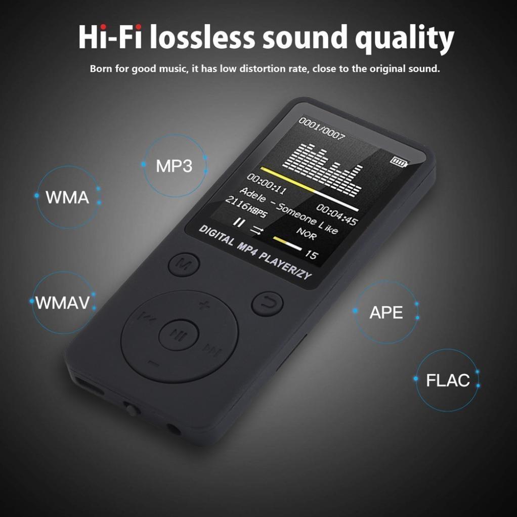 Portable Mp4 Music Player With Fm Radio & Recording Black - Pink No Memory