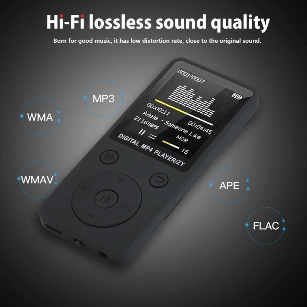 Portable Mp4 Music Player With Fm Radio & Recording Black - Pink No Memory