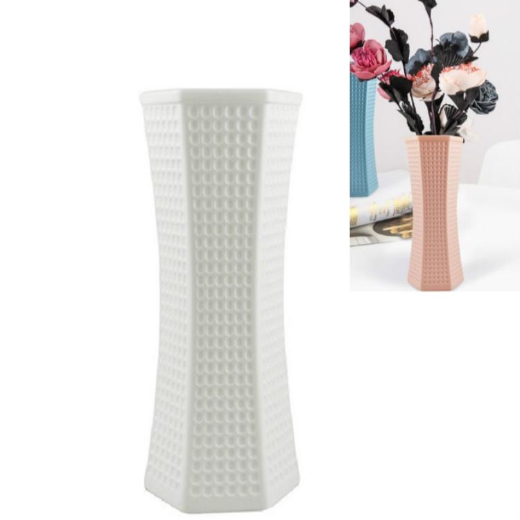 Versatile Plastic Vase for Creative Wet and Dry Flower Arrangements - Blue