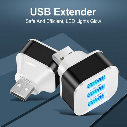 3-Port Usb 2.0 Hub Expander - Black