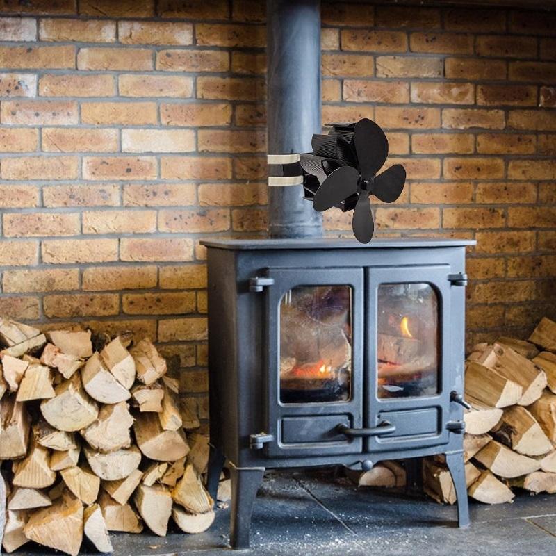 Thermodynamic Wall Mounted Fireplace Fan - no Magnets - Silver