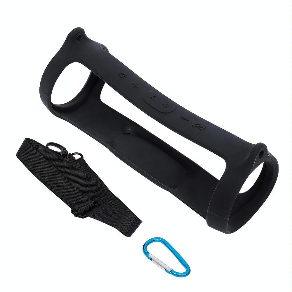 Jbl Charge 4 Speaker Cover with Strap & Carabiner - Portable Silicone Protection - Blue