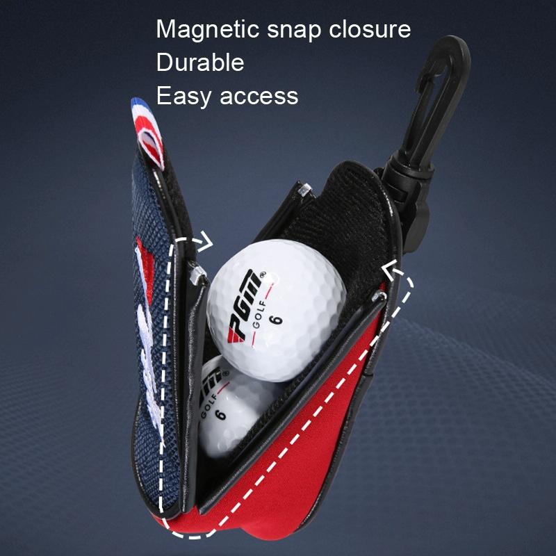 Lightweight Magnetic Golf Ball Bag - Black - Tbd0602823701C