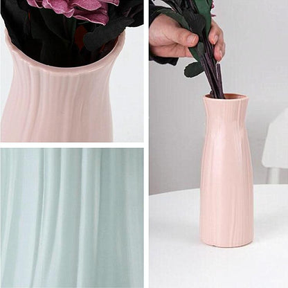 Versatile Plastic Vase for Home Decor and Flower Arrangements - Blue