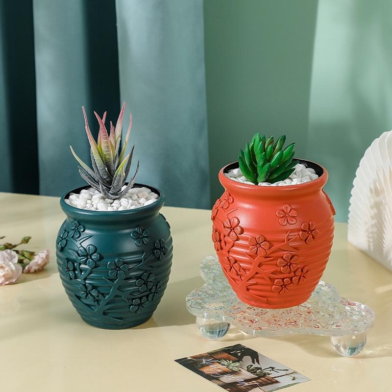 Hydroponic Vase for Home Flower Arrangements - Wet and Dry - Sea Blue