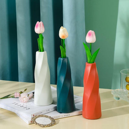 Minimalist Living Room Dried Flower Vase Decor - Milk White