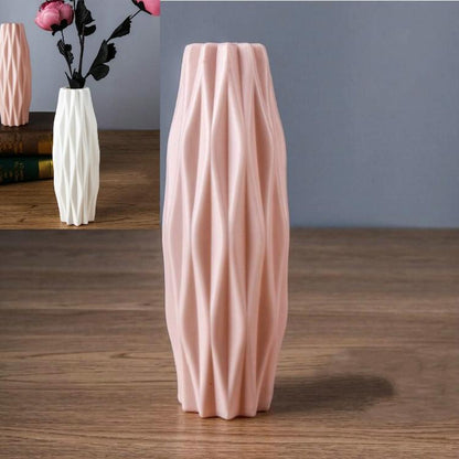 Set of 3 Creative Plastic Camellia Vases for Wet and Dry Decor - Blue
