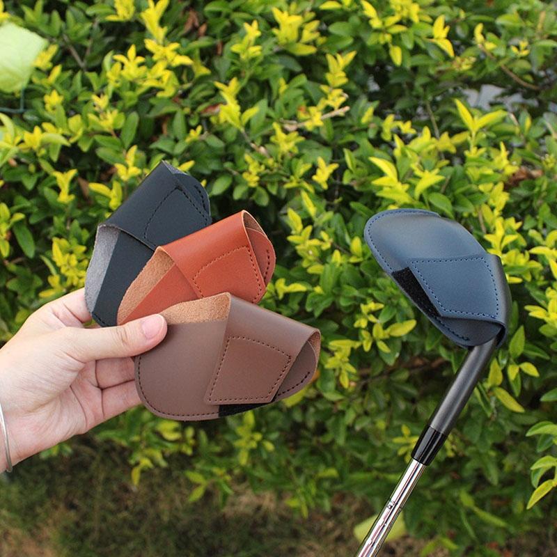 Leather Golf Club Cover Protective Cap For Clubs - Navy