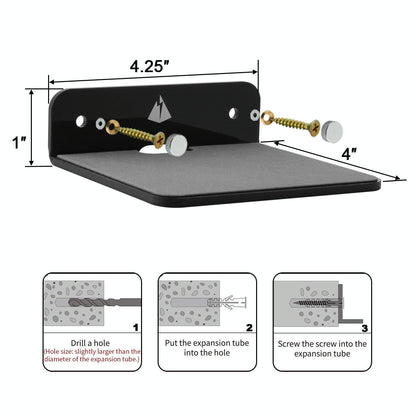 Wall-mounted Bluetooth Speaker Bracket with Phone Charging - Transparent