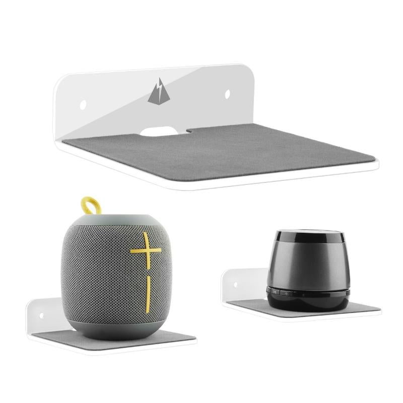 Wall-mounted Bluetooth Speaker Bracket with Phone Charging - Transparent