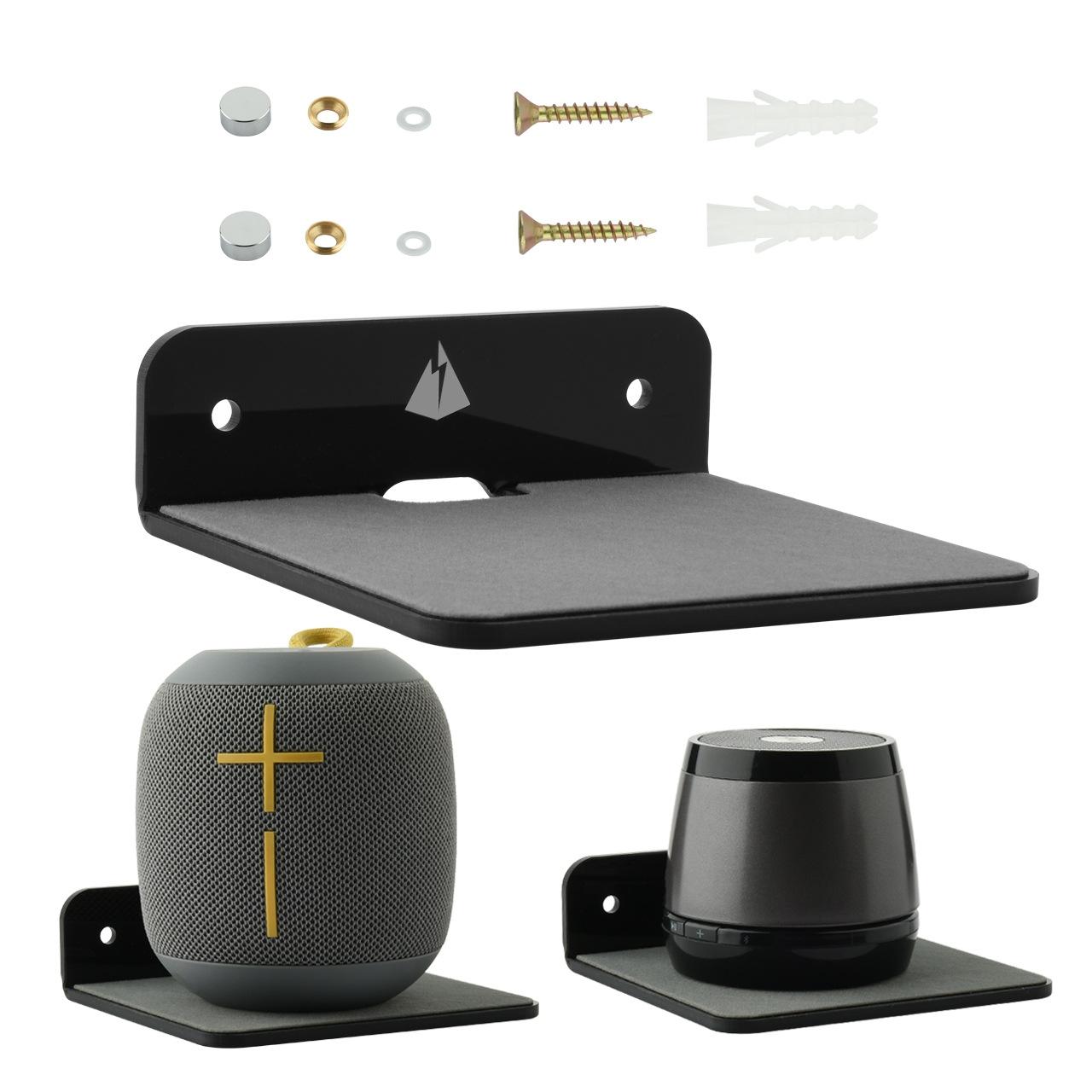 Wall-mounted Bluetooth Speaker Bracket with Phone Charging - Transparent