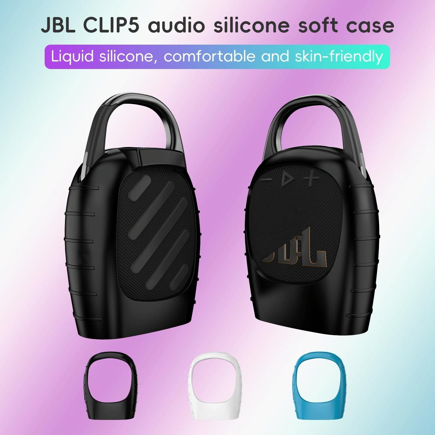 Shockproof Silicone Case for Jbl Clip 5 Bluetooth Speaker - White