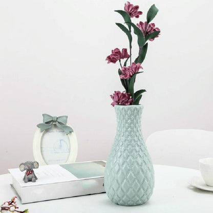 Hydroponic Plastic Vase for Dry and Wet Flower Arrangements - Desktop Furnishings - Blue