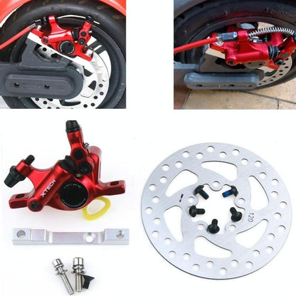 Upgraded 3-in-1 Scooter Brake & Seat Set for Xiaomi M365 Pro - Black Brake + Silver Adapter