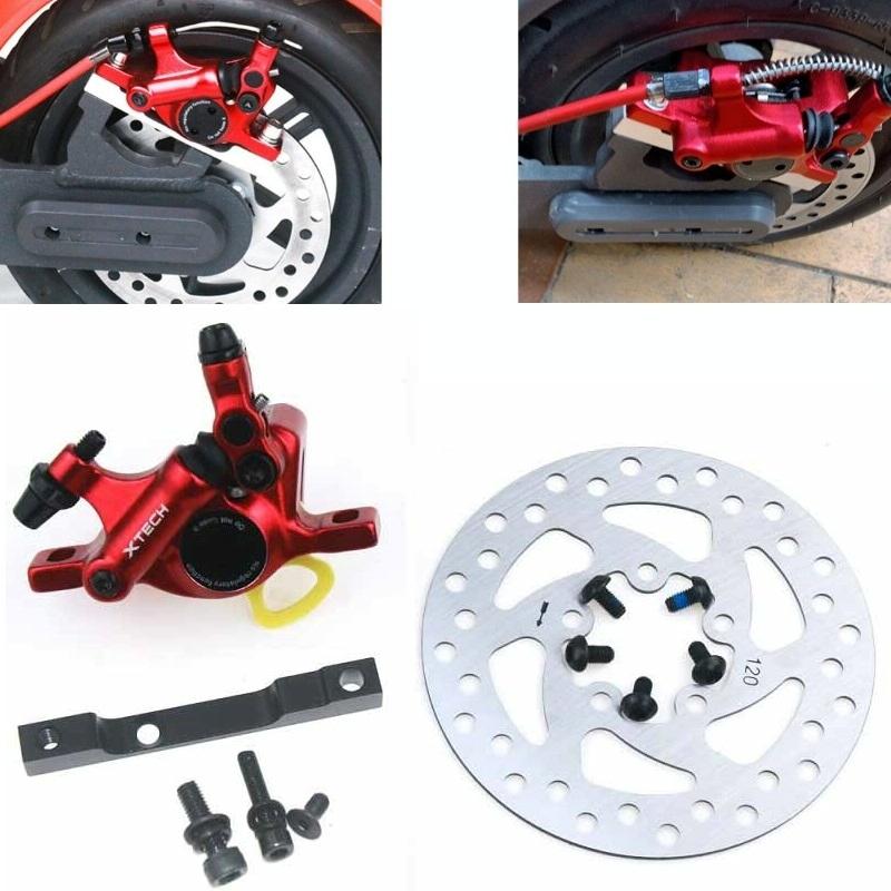 Upgraded 3-in-1 Scooter Brake & Seat Set for Xiaomi M365 Pro - Black Brake + Silver Adapter