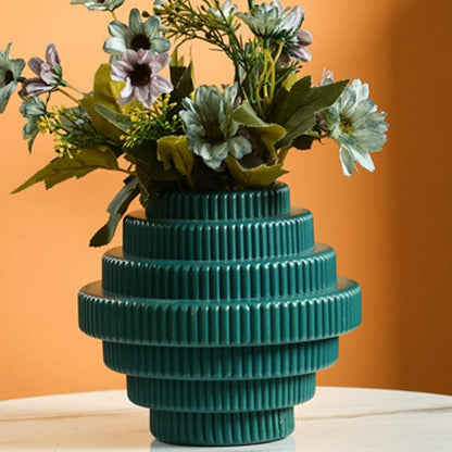 Imitation Porcelain Flower Pot for Wet and Dry Arrangements - Milk White