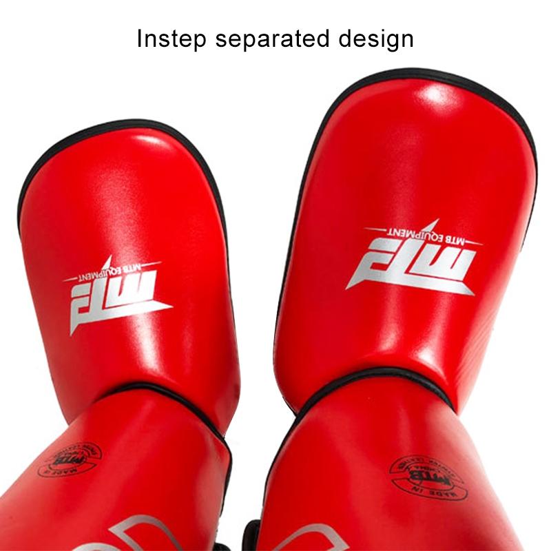 Protective Leg Guards For Freestyle Grappling And Thai Boxing Training - S - Blue